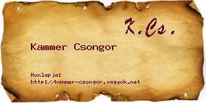 Kammer Csongor névjegykártya