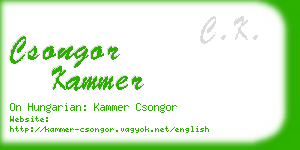 csongor kammer business card
